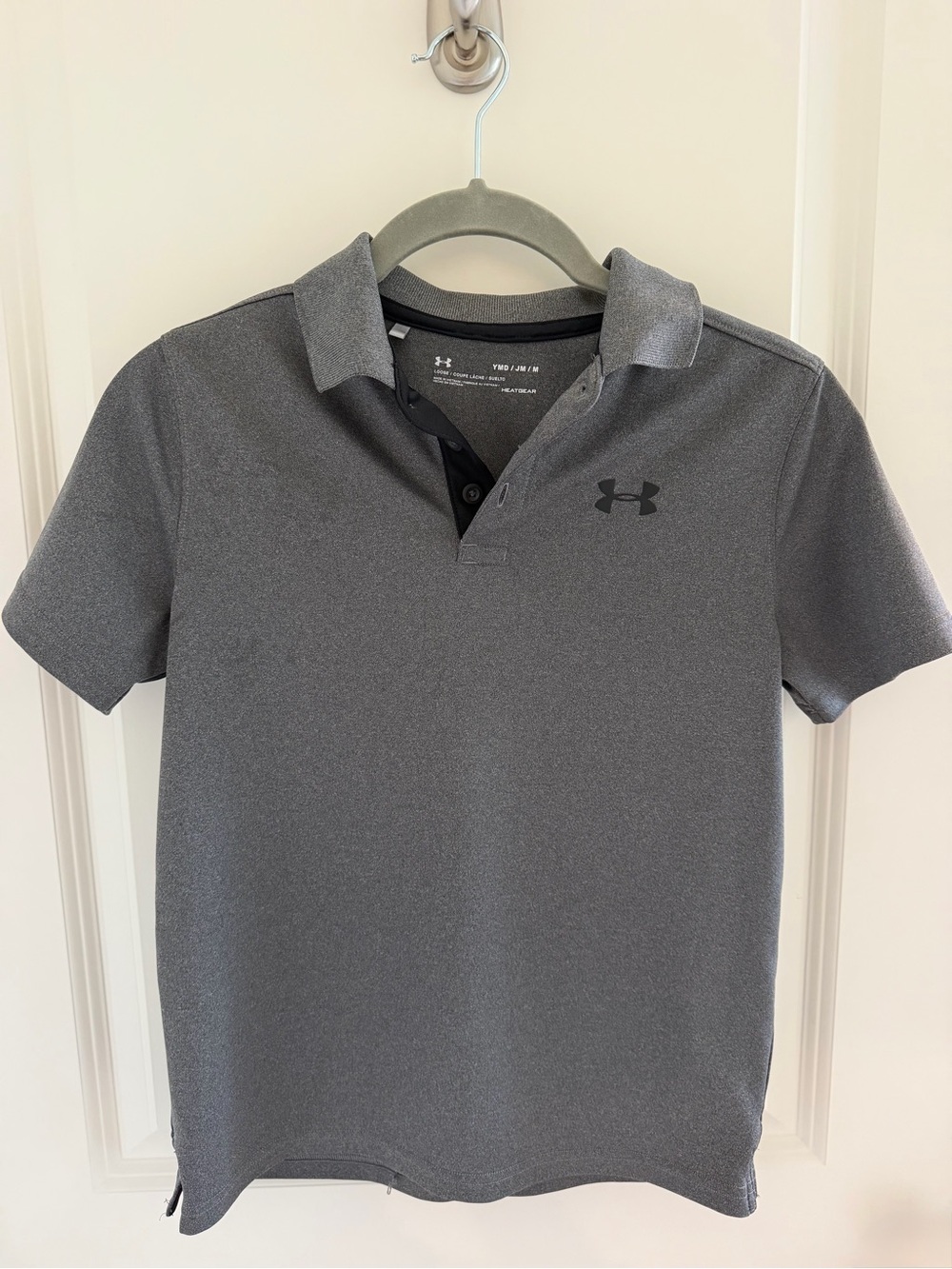 Under Armour Boys’ Charcoal Grey Performance Polo